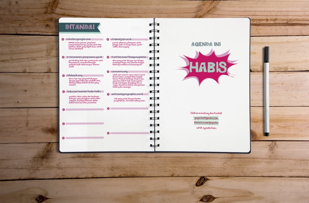 Halaman info, belakang